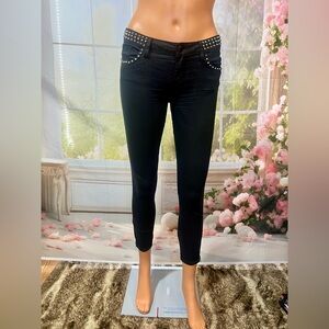 Guess Black Studded Ankle Jeans